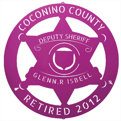 Purple / 12 Custom  COCONINO COUNTY SHERIFF Steel Wall Decor