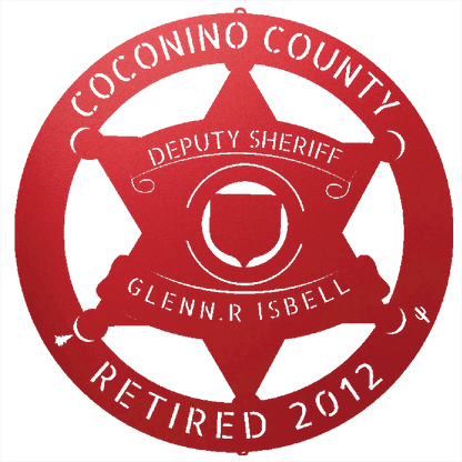 Red / 12 Custom  COCONINO COUNTY SHERIFF Steel Wall Decor