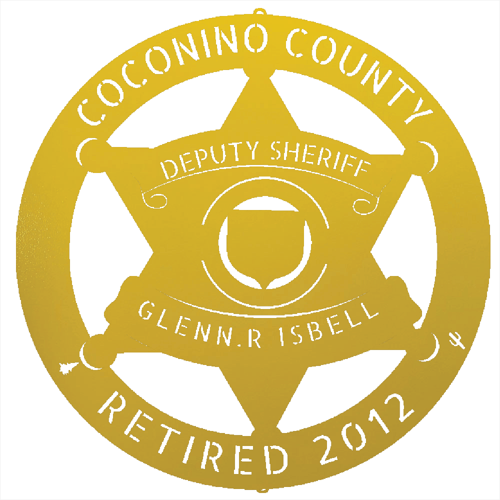 Yellow / 12 Custom  COCONINO COUNTY SHERIFF Steel Wall Decor