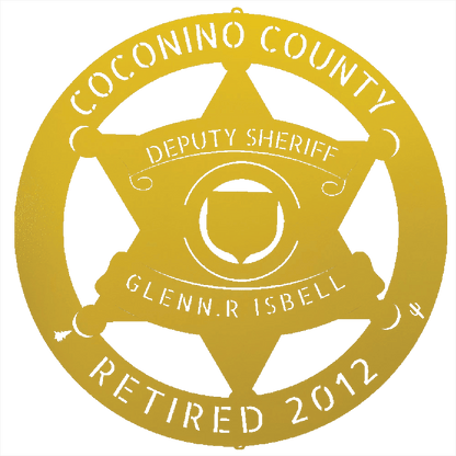 Yellow / 12 Custom  COCONINO COUNTY SHERIFF Steel Wall Decor