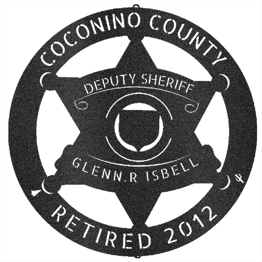 Black / 12 Custom  COCONINO COUNTY SHERIFF Steel Wall Decor