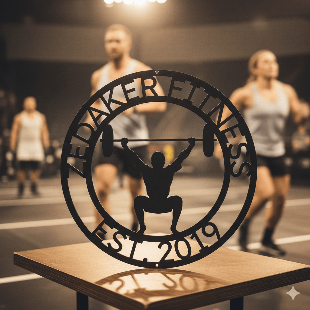 Custom Crossfit Sign Monogram