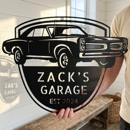 Custom Custom Car Metal Wall Art from Photo – Laser Cut Steel Garage Sign for Car Lovers