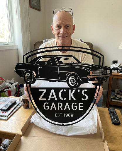 Custom Custom Car Metal Wall Art from Photo – Laser Cut Steel Garage Sign for Car Lovers