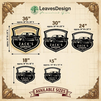 Custom Custom Car Metal Wall Art from Photo – Laser Cut Steel Garage Sign for Car Lovers