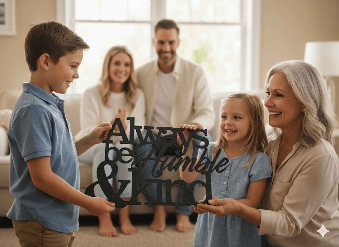 Custom Inspirational Metal Wall Art: Always Be Humble & Kind - Rustic Home Decor