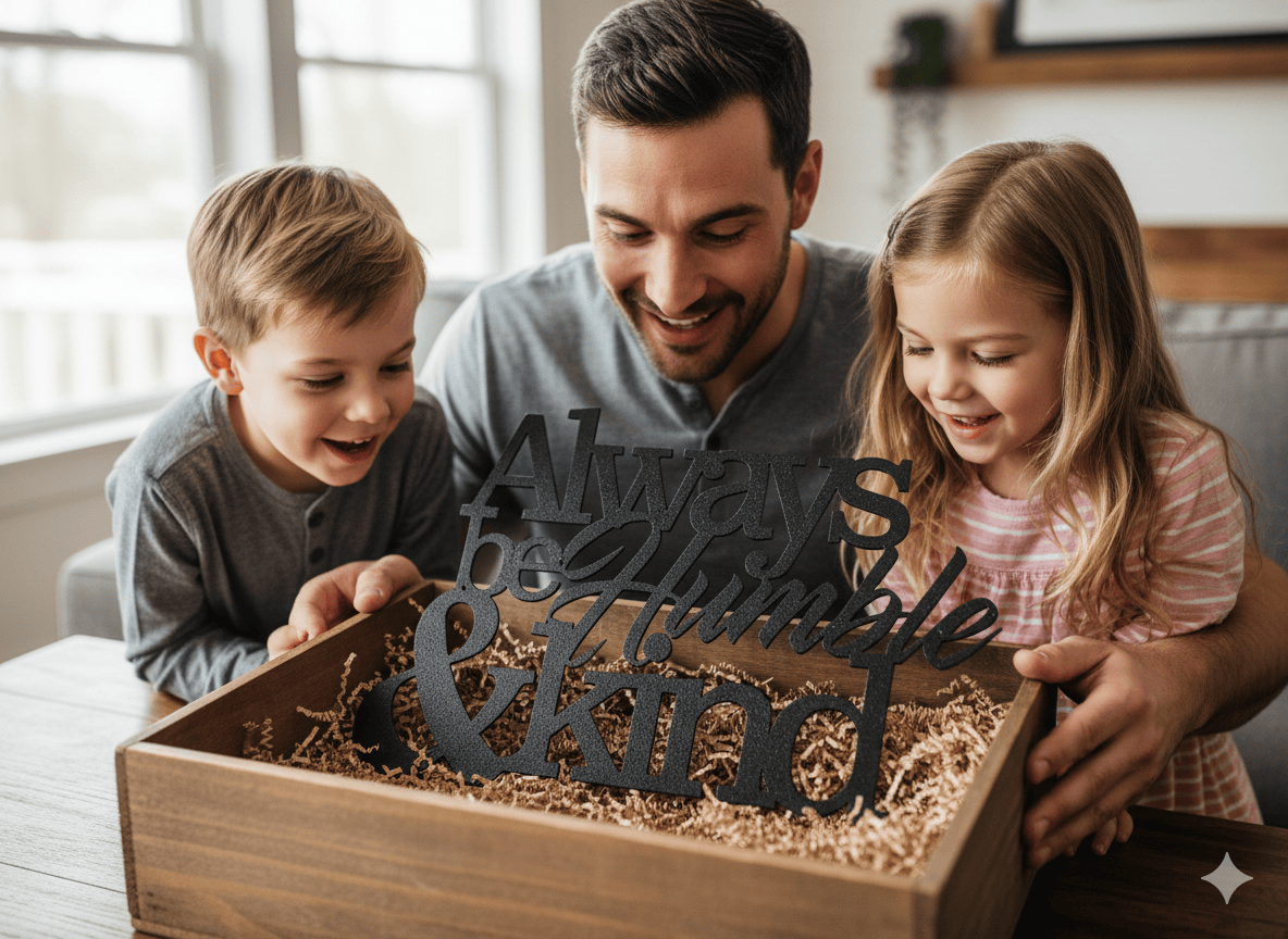 Custom Inspirational Metal Wall Art: Always Be Humble & Kind - Rustic Home Decor