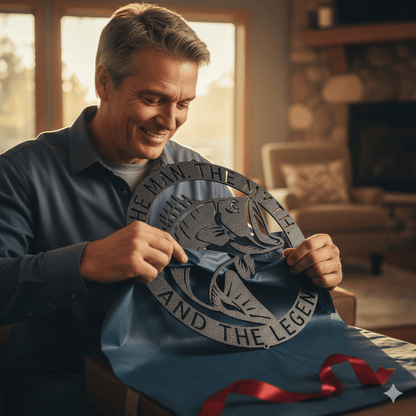 Custom Personalized Bass Fish Metal Sign – Custom Fisherman Gift & Lake House Decor