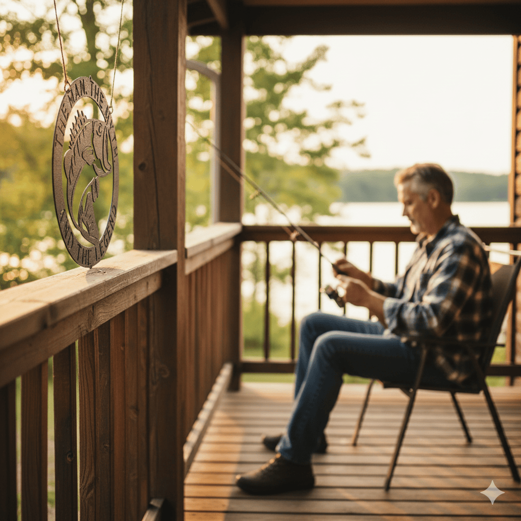 Custom Personalized Bass Fish Metal Sign – Custom Fisherman Gift & Lake House Decor