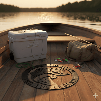 Custom Personalized Bass Fish Metal Sign – Custom Fisherman Gift & Lake House Decor