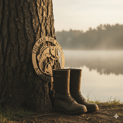 Custom Personalized Bass Fish Metal Sign – Custom Fisherman Gift & Lake House Decor