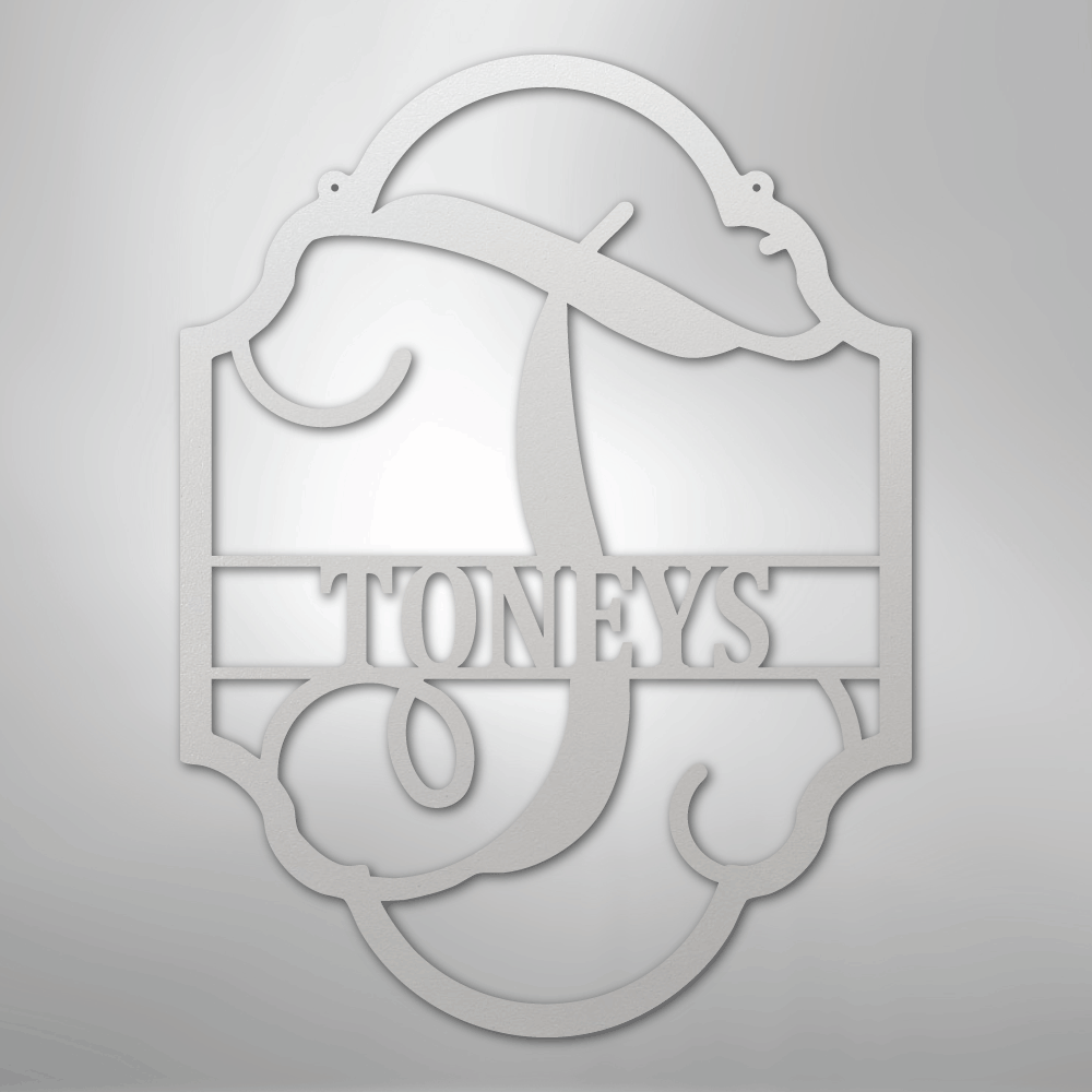Custom Personalized Family Monogram Metal Sign – Custom Last Name Wall Decor