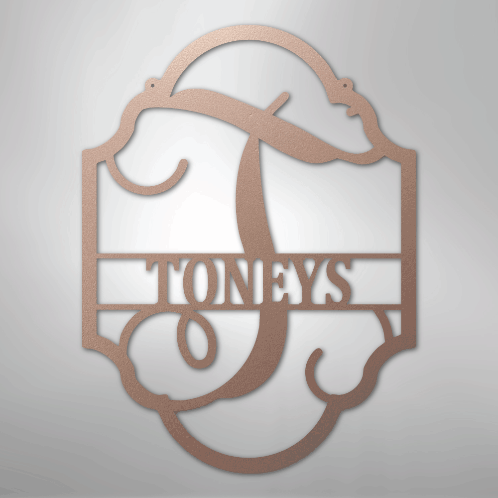 Custom Personalized Family Monogram Metal Sign – Custom Last Name Wall Decor
