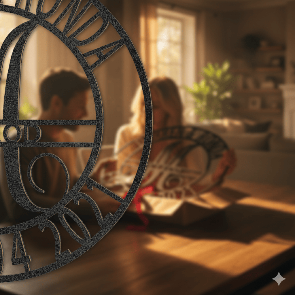 Custom Personalized Family Name Metal Sign – Custom Monogram & Established Date