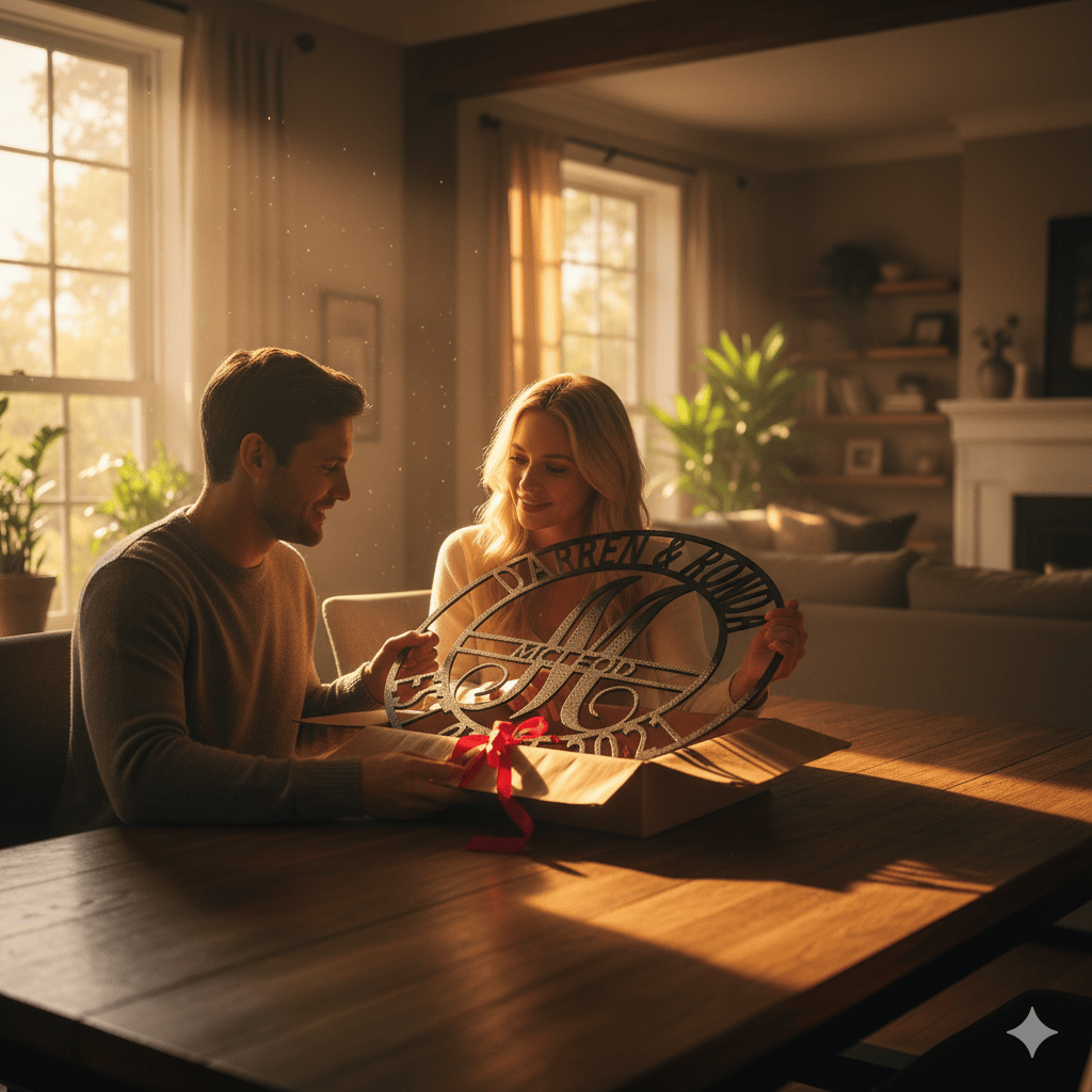 Custom Personalized Family Name Metal Sign – Custom Monogram & Established Date