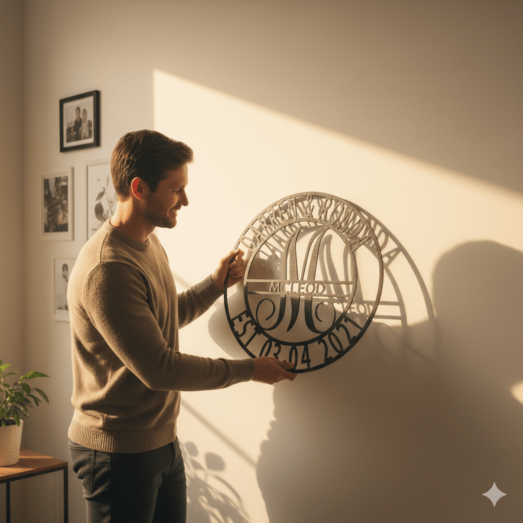 Custom Personalized Family Name Metal Sign – Custom Monogram & Established Date