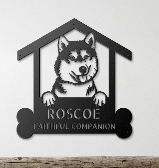 Quirky SIBERIAN HUSKY SIGN, the Siberian Husky Dog Sign - your faithful Canine Companion!