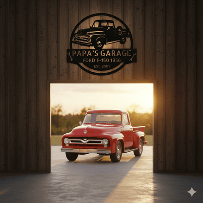 Personalized 1953-1956 Ford F-100 Metal Garage Sign