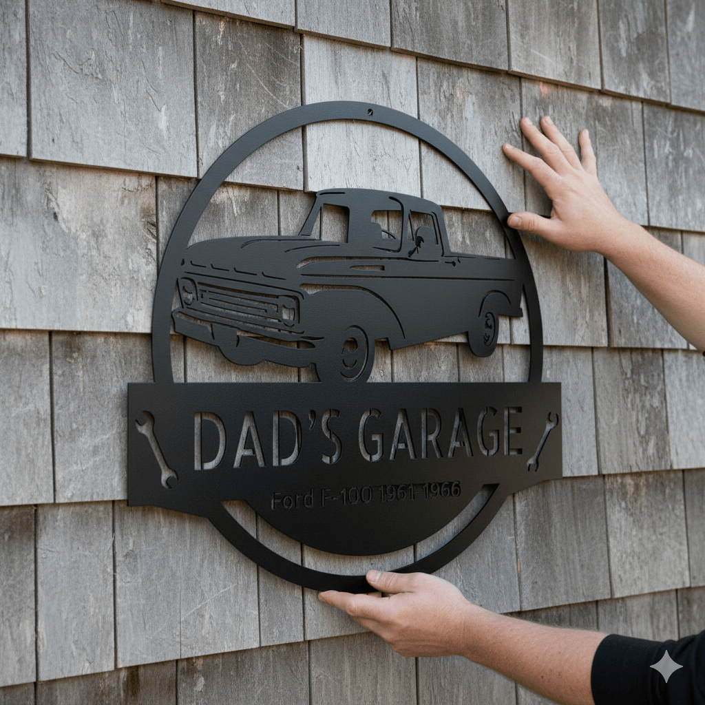 Personalized 1961-1966 Ford F-100 Metal Garage Sign