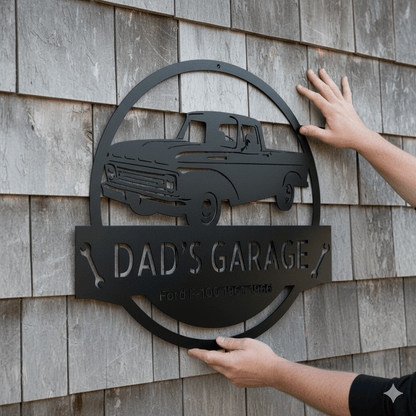 Personalized 1961-1966 Ford F-100 Metal Garage Sign