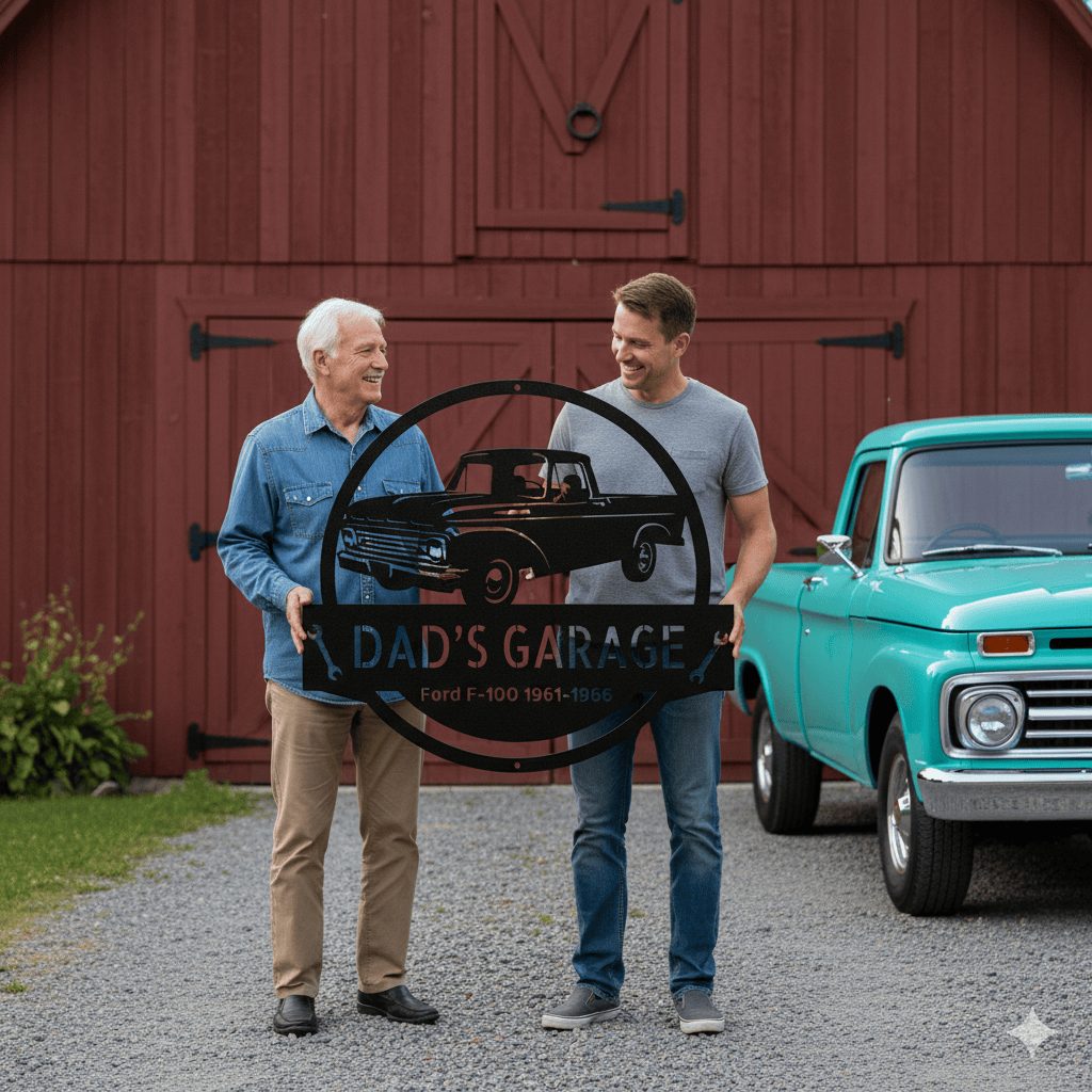Personalized 1961-1966 Ford F-100 Metal Garage Sign