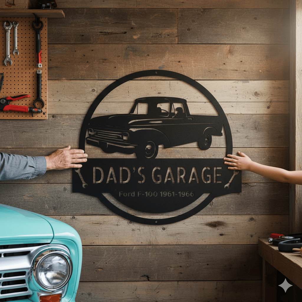 Personalized 1961-1966 Ford F-100 Metal Garage Sign