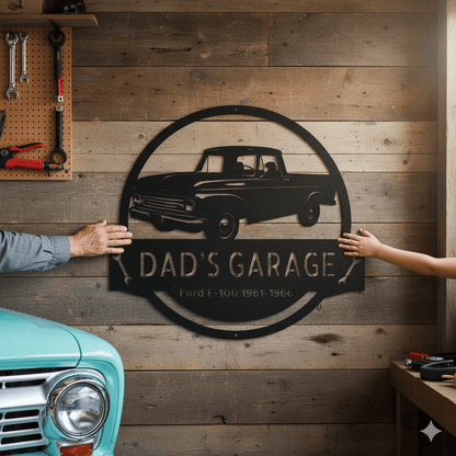 Personalized 1961-1966 Ford F-100 Metal Garage Sign
