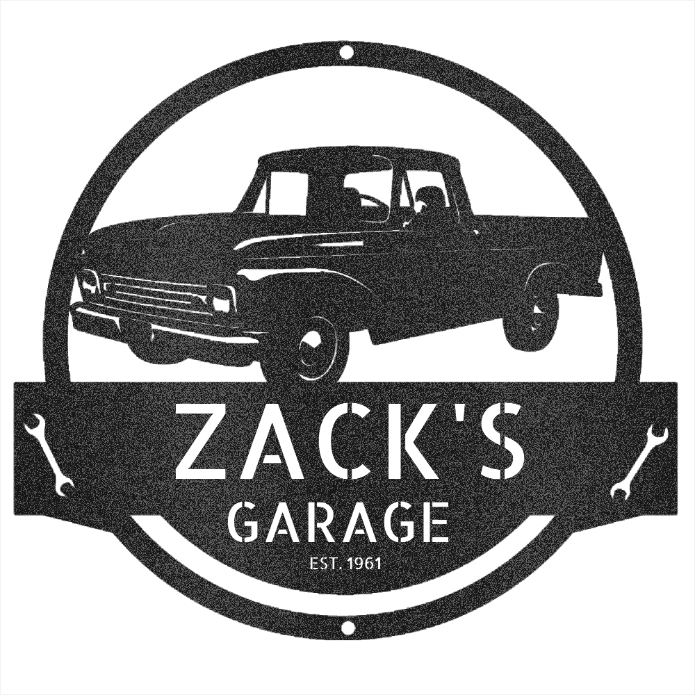 Personalized 1961-1966 Ford F-100 Metal Garage Sign
