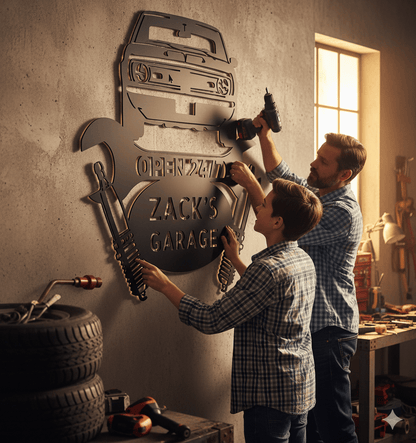 Personalized 1968 CAMARO Steel Garage Sign: Monogram Car Wall Art