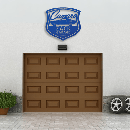 Blue / 12 Personalized 1970 Camaro Classic Car Metal Wall Art