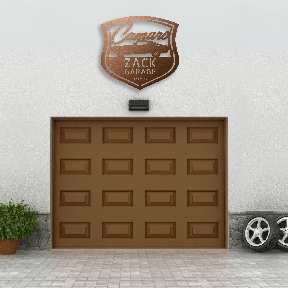 Copper / 12 Personalized 1970 Camaro Classic Car Metal Wall Art