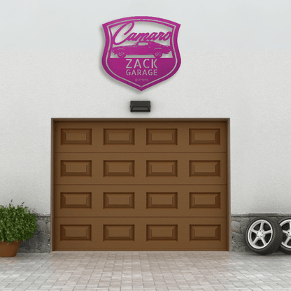 Purple / 12 Personalized 1970 Camaro Classic Car Metal Wall Art