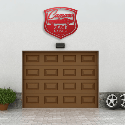Red / 12 Personalized 1970 Camaro Classic Car Metal Wall Art