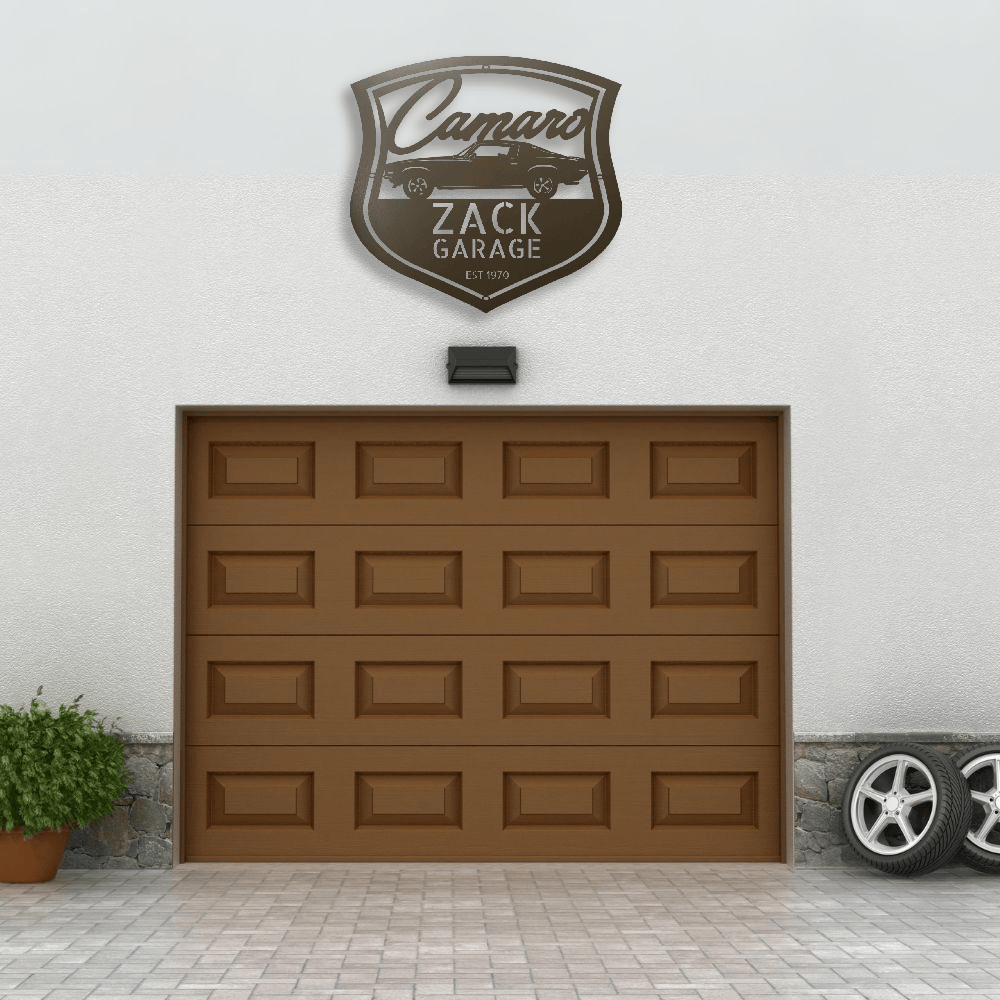 Stone / 12 Personalized 1970 Camaro Classic Car Metal Wall Art
