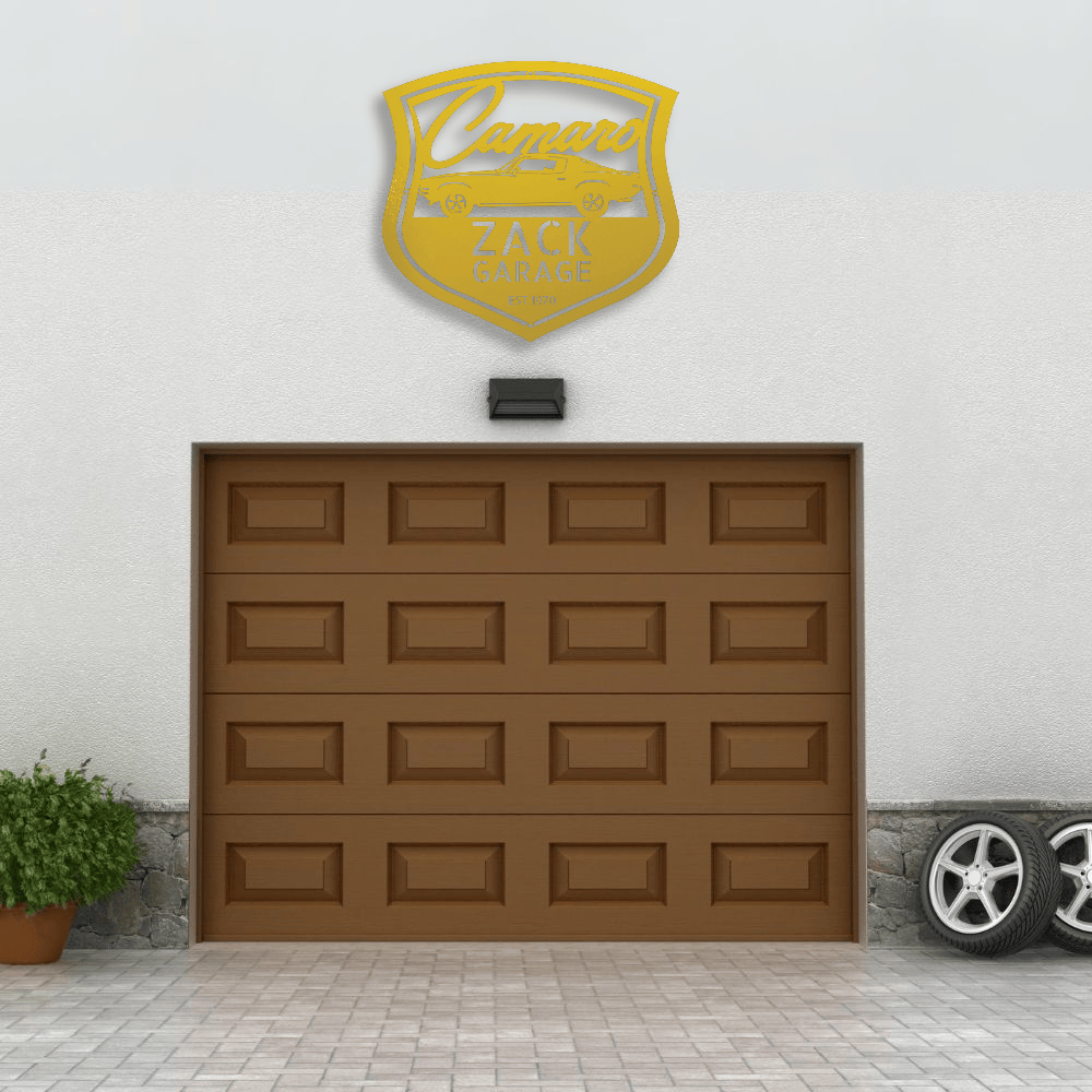 Yellow / 12 Personalized 1970 Camaro Classic Car Metal Wall Art