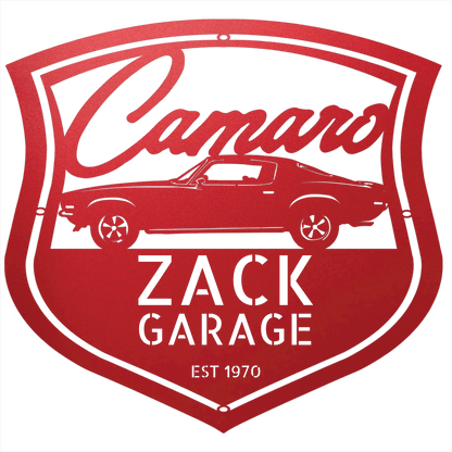 Personalized 1970 Camaro Classic Car Metal Wall Art