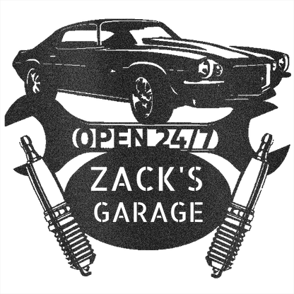 Black / 12 Personalized 1970 Camaro Garage Sign – Custom Metal Wall Art for Dad