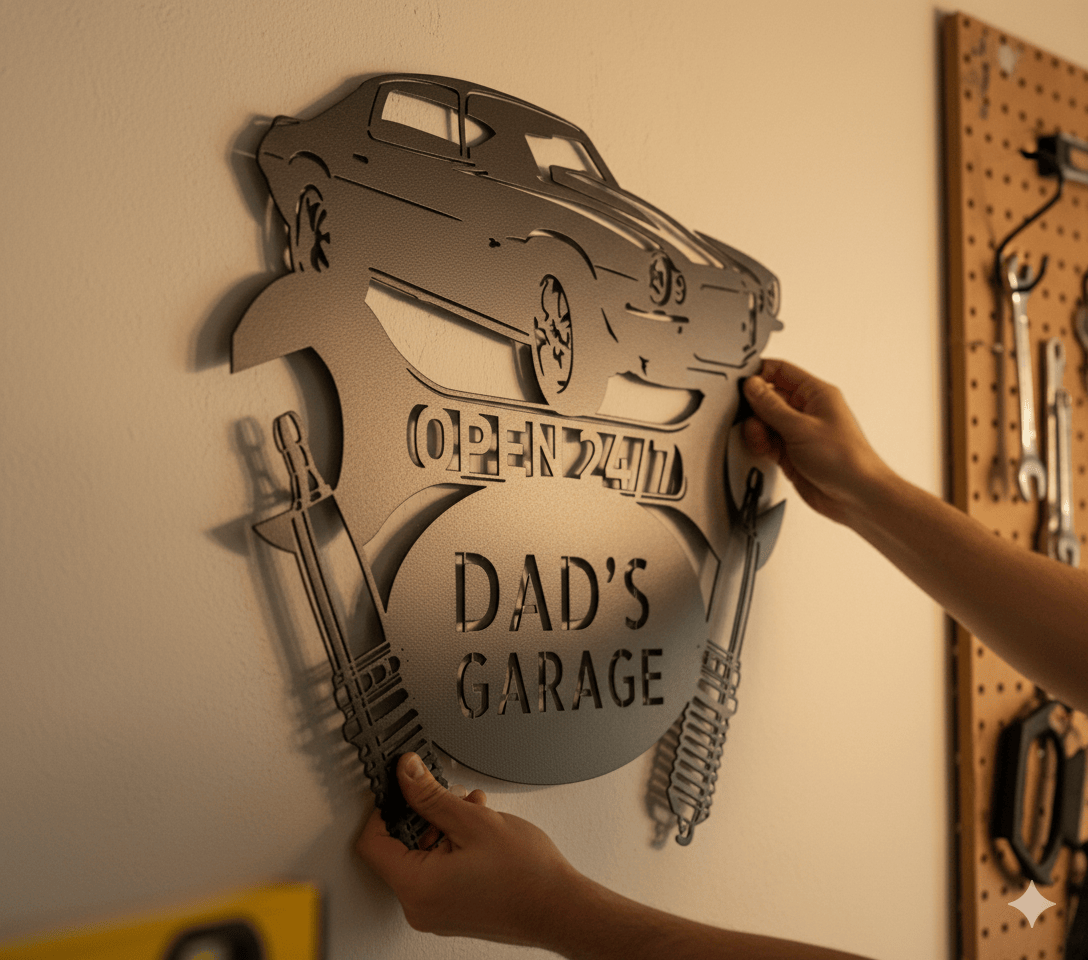 Personalized 1970 Camaro Garage Sign – Custom Metal Wall Art for Dad