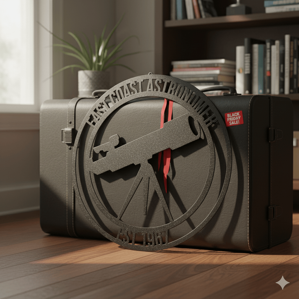 Personalized Astronomy Metal Sign – Custom Telescope Wall Art for Stargazers