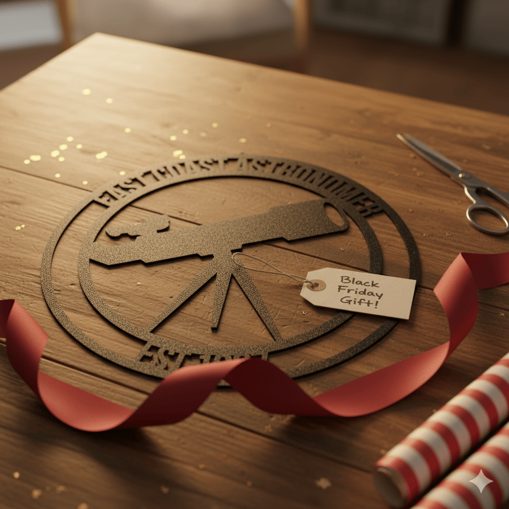 Personalized Astronomy Metal Sign – Custom Telescope Wall Art for Stargazers