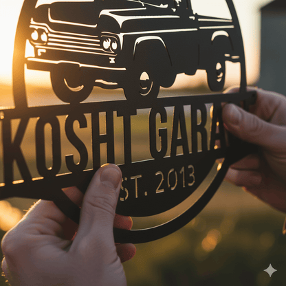 Personalized Ford F-100 1957–1960 Garage Sign – Custom Metal Wall Art