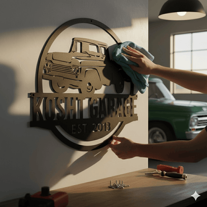 Personalized Ford F-100 1957–1960 Garage Sign – Custom Metal Wall Art