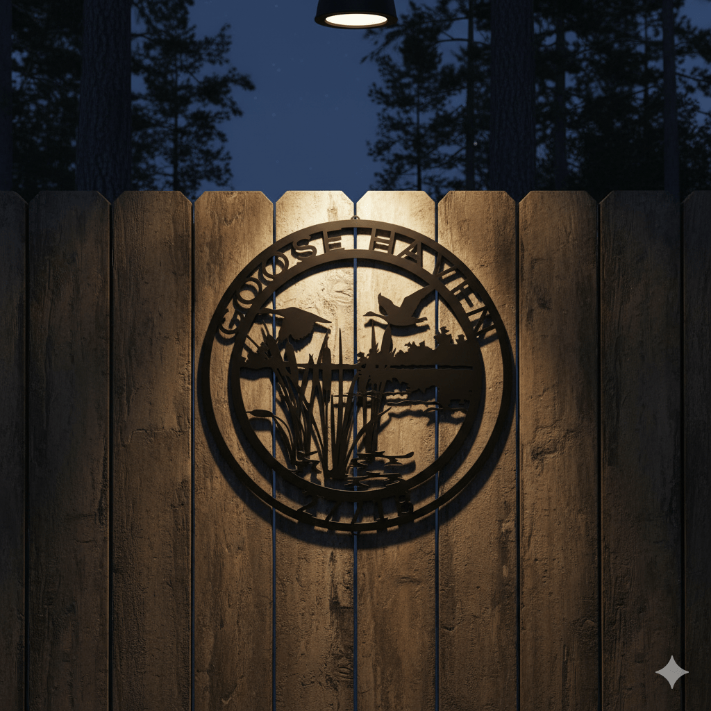 Personalized Goose Haven Metal Sign | Custom Cabin, Lodge, or Lake House Wall Art – Wildlife Outdoor Decor