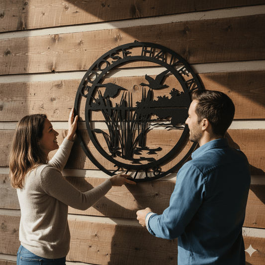 Personalized Goose Haven Metal Sign | Custom Cabin, Lodge, or Lake House Wall Art – Wildlife Outdoor Decor