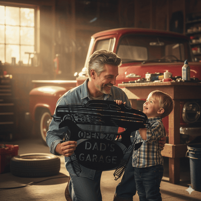 Personalized Hot Rod Garage Sign | Custom METAL Workshop Wall Art