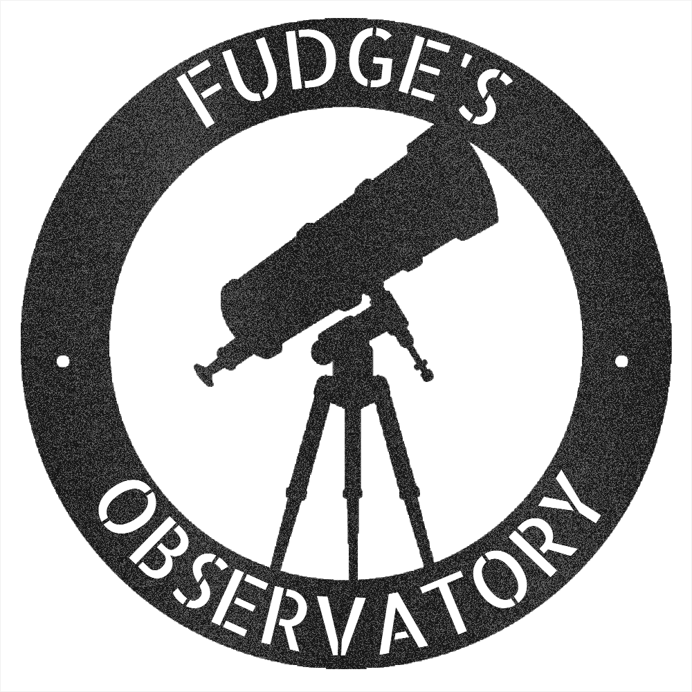 Black / 12 Personalized Observatory Steel Sign