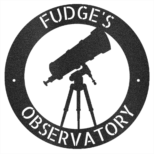 Black / 12 Personalized Observatory Steel Sign