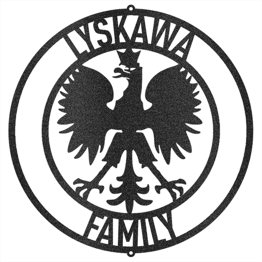 Black / 12 Personalized Polish Eagle
