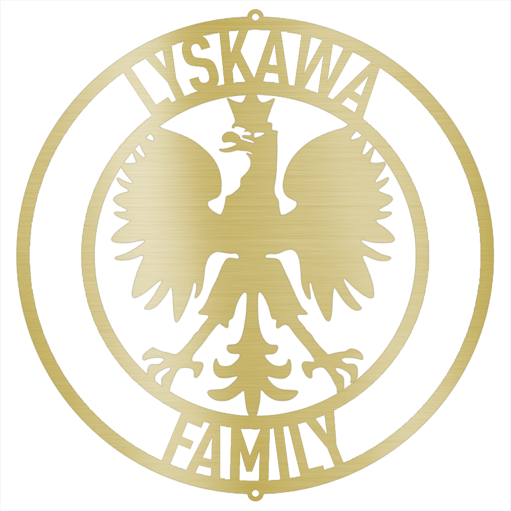 Gold / 12 Personalized Polish Eagle