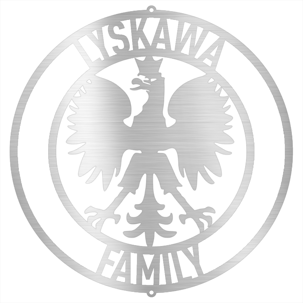 Silver / 12 Personalized Polish Eagle